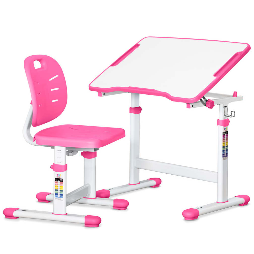 Парта зі стільцем Evo-kids Pink (Evo-07 Ergo PN)