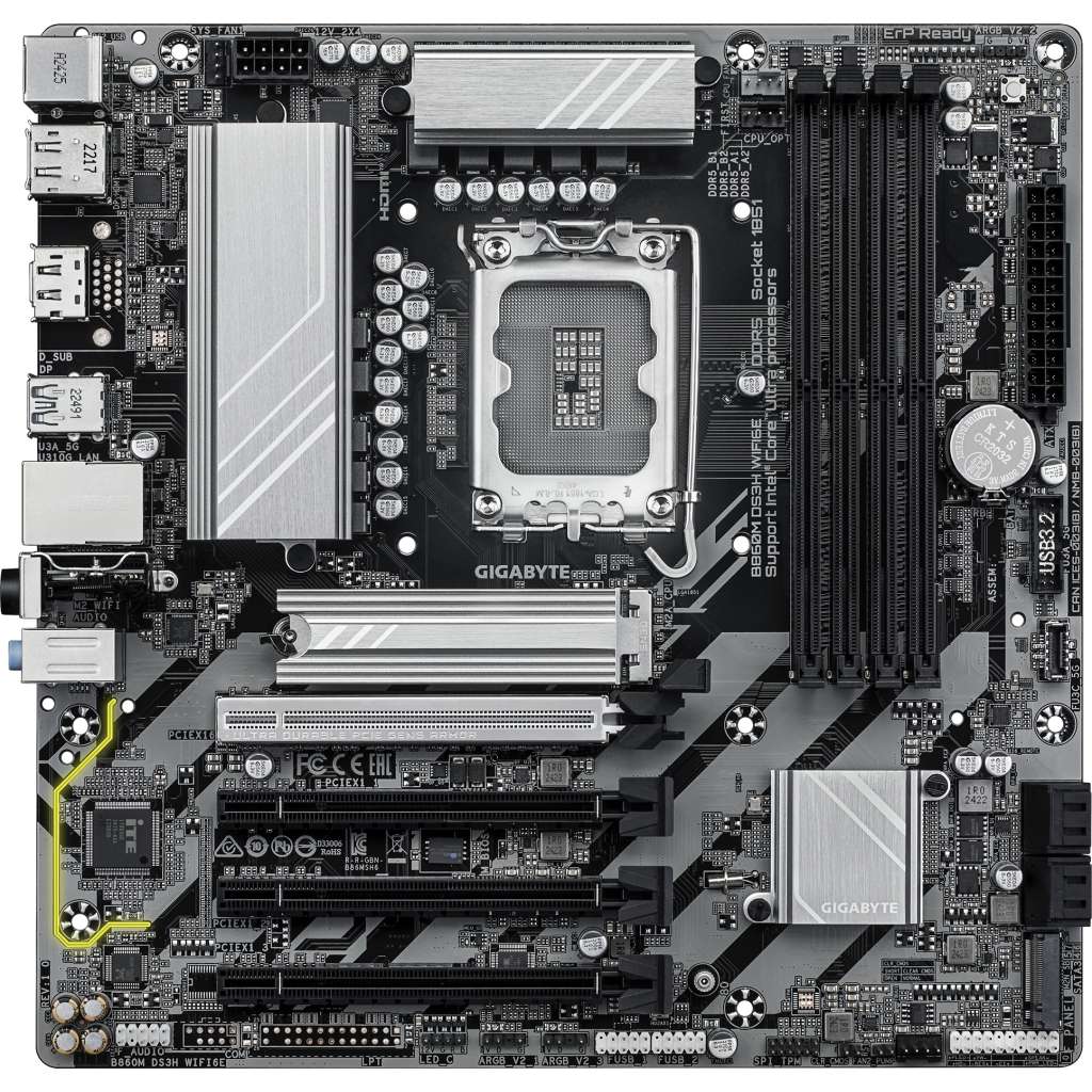 Материнська плата GIGABYTE B860M DS3H WIFI6E