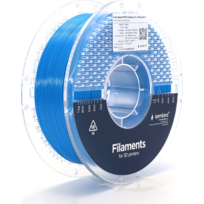 Пластик для 3D-принтера Gembird PETG High Speed, 1.75 мм, 1 кг, blue (3DP-PETG1.75HY-01-B)