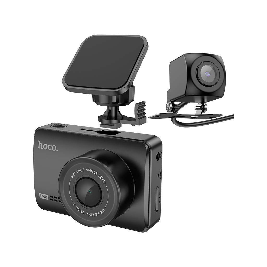 Відеореєстратор HOCO DV3 Driving recorder with display dual-channel Black (6942007608183) Відеореєстратор HOCO DV3 Driving recorder with display dual-channel Black (6942007608183)