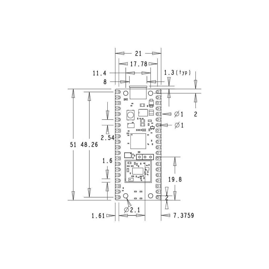 Додаткове обладнання для Мікро ПК Raspberry Pi Мікроконтролер Raspberry Pi Pico WH (SC0919)