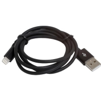 Дата кабель USB 2.0 AM to Lightning 1.0m 2.4A black Patron (CAB-PN-LIGHT-1M-B)