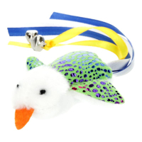 Toy for cats Hippie Pet Bird green 7.5 cm (HIPCT2304040G)