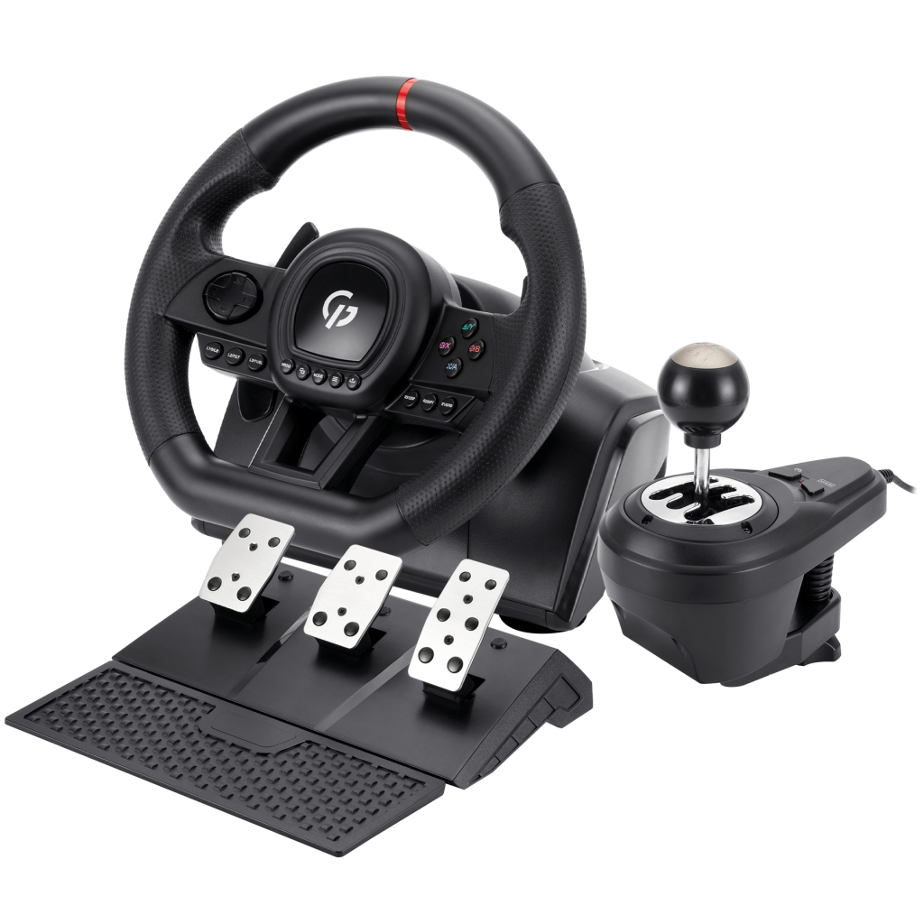 Кермо GamePro RW038PM з педалями та коробкою передач PC/XBOX360/XBOXONE/SWITCH/PS3/PS4 (RW038PM)