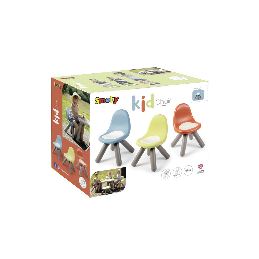 Дитячий стілець Smoby зі спинкою Life блакитно-сірий (7600880121)