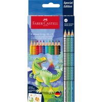 Colored pencils Faber-Castell Grip watercolor/3 metallic 10 colors (201545) (32479)