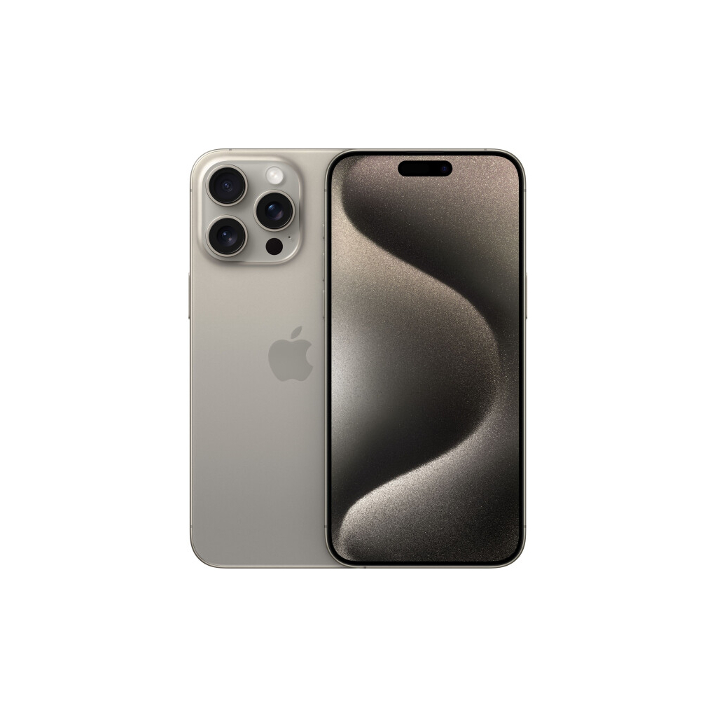 Мобільний телефон Apple iPhone 15 Pro Max 256Gb Natural Titanium eSim (REF B) BREEZY (2BMU683)