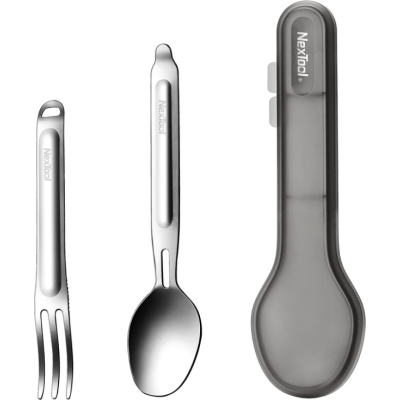 Набір туристичного посуду NexTool Portable Stainless Steel Tableware, нержавіюча сталь (NE20133)