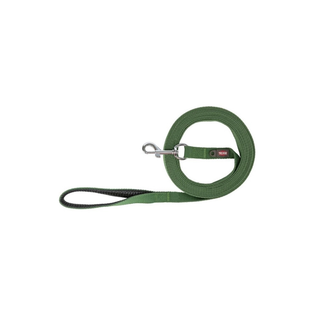 Повідець для собак Trixie Tracking leash бавовняний M 10 м 20 мм оливковий (4011905476124)