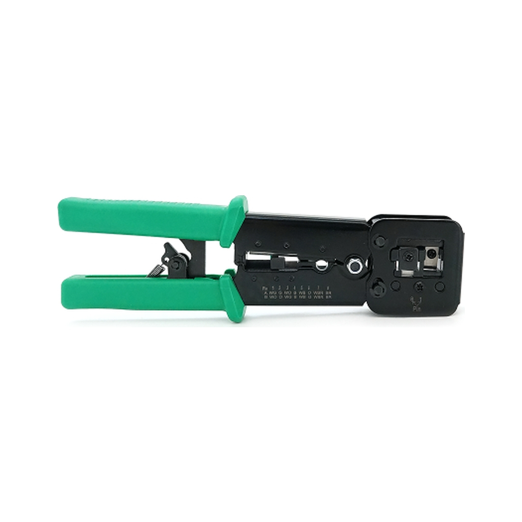 Інструмент Voltronic VegGieg V-E113, для обтиску RJ-45 (8P8C) та RJ-12/11 (6P6C), 4P4C, чорний/зелений, Q10 (V-E113)
