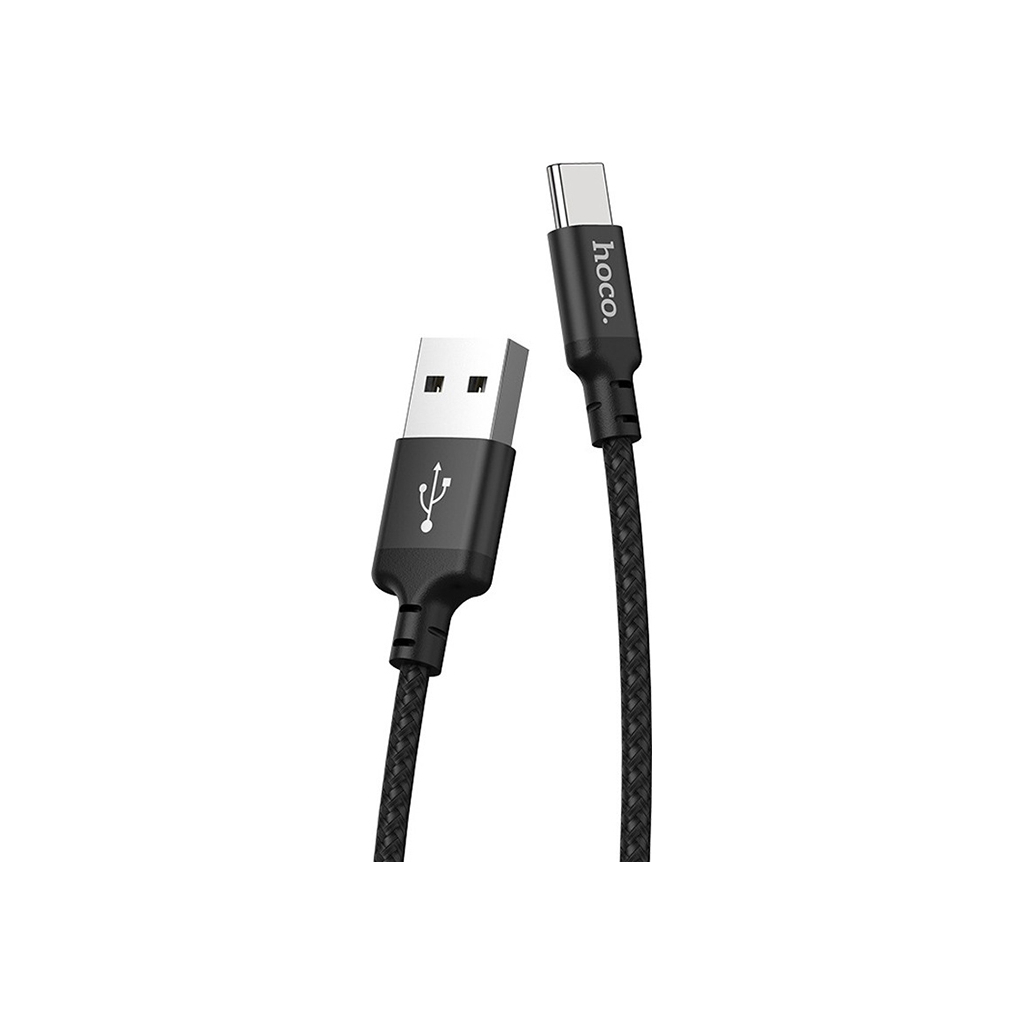 Дата кабель USB 2.0 AM to USB-C 2.0m 2A nylon X14 black HOCO (6957531062929) Дата кабель USB 2.0 AM to USB-C 2.0m 2A nylon X14 black HOCO (6957531062929)
