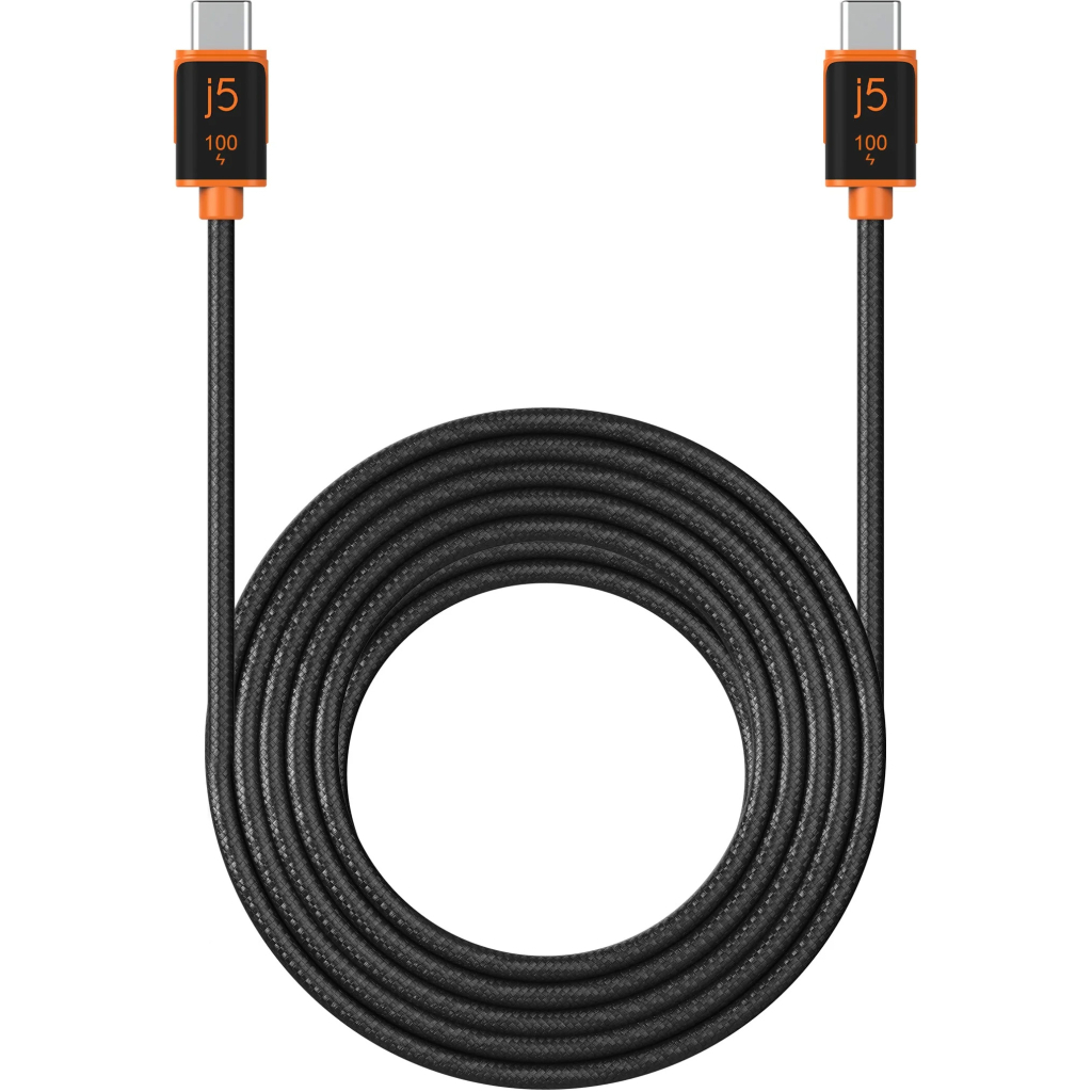 Дата кабель USB-C to USB-C 3.0m 100W (20V/5A) premium J5create (JUCX25L30-N)