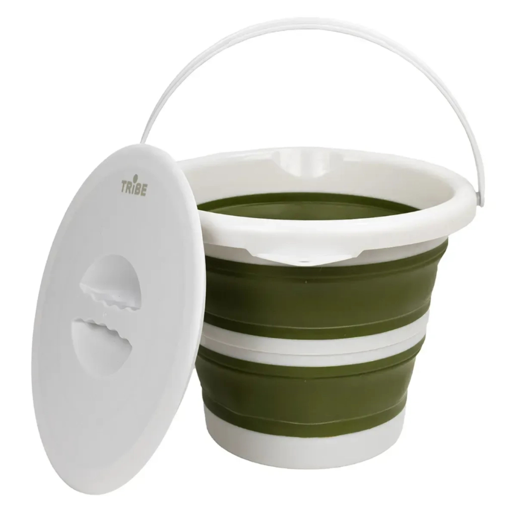 Відро складане Tribe Water Bucket Lid 5 л з кришкою olive (T-FJ-0049-olive)