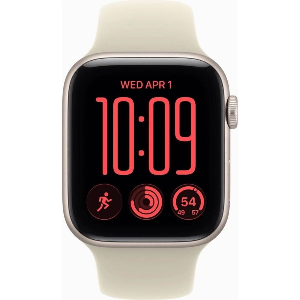 Смарт-годинник Apple Watch SE 3 2026 GPS 40mm Starlight Aluminium Case with Sand Sport Band - M/L (MJKW4RK/A)