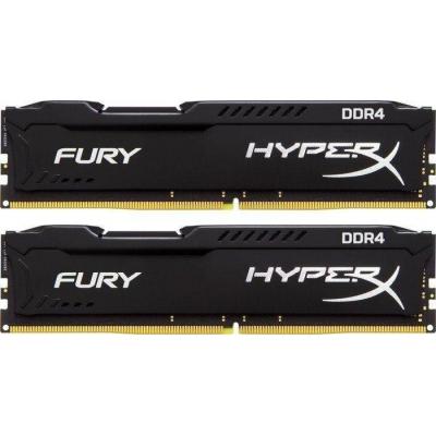 Модуль пам'яті для комп'ютера DDR4 8GB (2x4GB) 2666 MHz Fury Black Kingston Fury (ex.HyperX) (HX426C15FBK2/8)