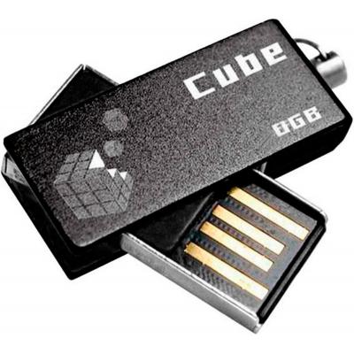 USB флеш накопичувач Goodram 8GB Cube Black USB 2.0 (PD8GH2GRCUKR9)