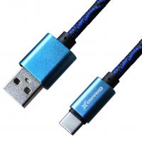 Дата кабель USB 2.0 AM to Type-C 1.0m Blue/Black Grand-X (FC05BLB)