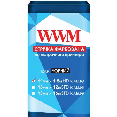 Ribbon for printers 11mm x 1.8m HD (K.) Black WWM (R11.1.8H)