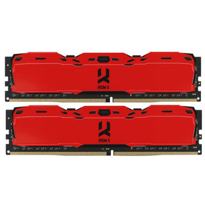 Модуль пам'яті для комп'ютера DDR4 8GB (2x4GB) 3000 MHz Iridium X Red Goodram (IR-XR3000D464L16S/8GDC)