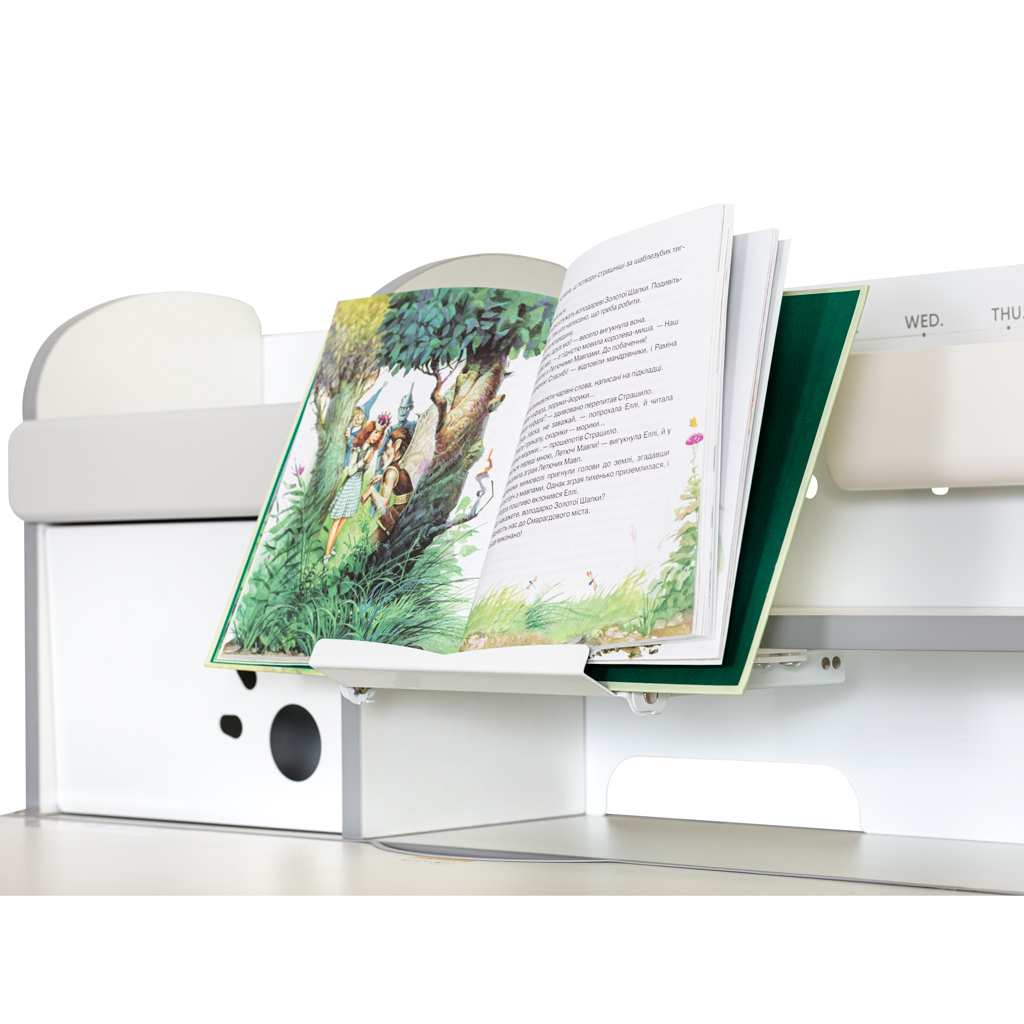 Парта Mealux Edmonton Multicolor Grey з полицею (BD-610 W/МС + G с полкой)