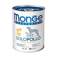 Canned food for dogs Monge Dog Solo 100% chicken 400 g (8009470014212)