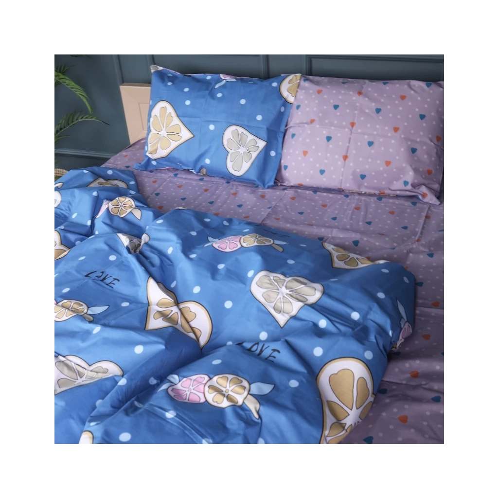 Постільна білизна MirSon Бязь Premium 17-0470 Love lemon Євро (2200003337822)