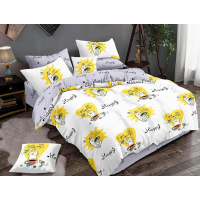Bed sheet MirSon Beige 17-0574 Good Morning Cat 220x240 cm (2200005542484)