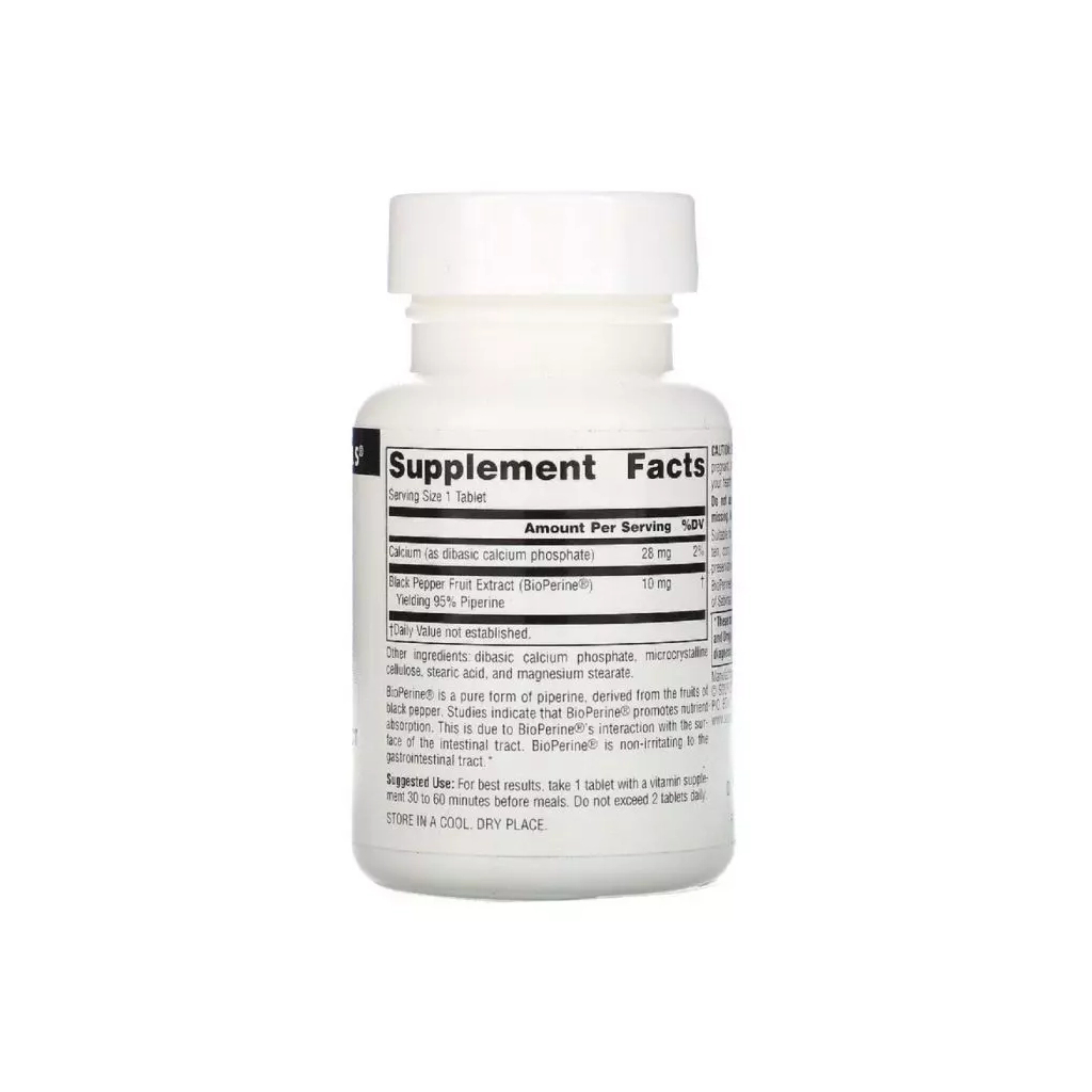 Трави Source Naturals Біоперин (Екстракт Чорного Перцю) 10мг, 60 таблеток (SN0643) Трави Source Naturals Біоперин (Екстракт Чорного Перцю) 10мг, 60 таблеток (SN0643)