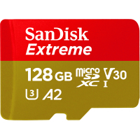 Карта пам'яті SanDisk 128GB microSD C10 UHS-I U3 R190/W90MB/s Extreme V30 (SDSQXAA-128G-GN6MN)