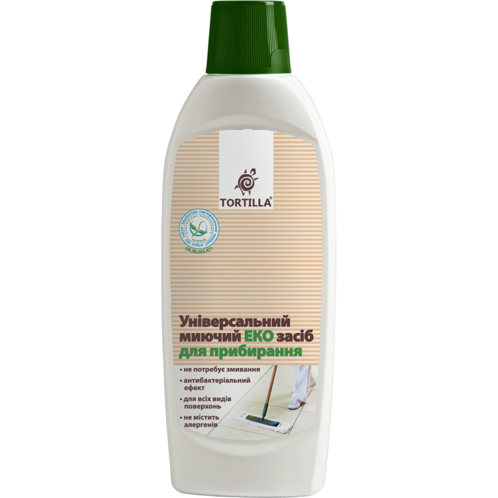 Засіб для миття підлоги Tortilla Еко Універсальний з антибактеріальною дією 500 мл (4820178060127)