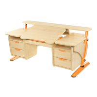 Desk Pondi Ergonomic transformer with 2 cabinets Maple-orange (КЛ411ОР)