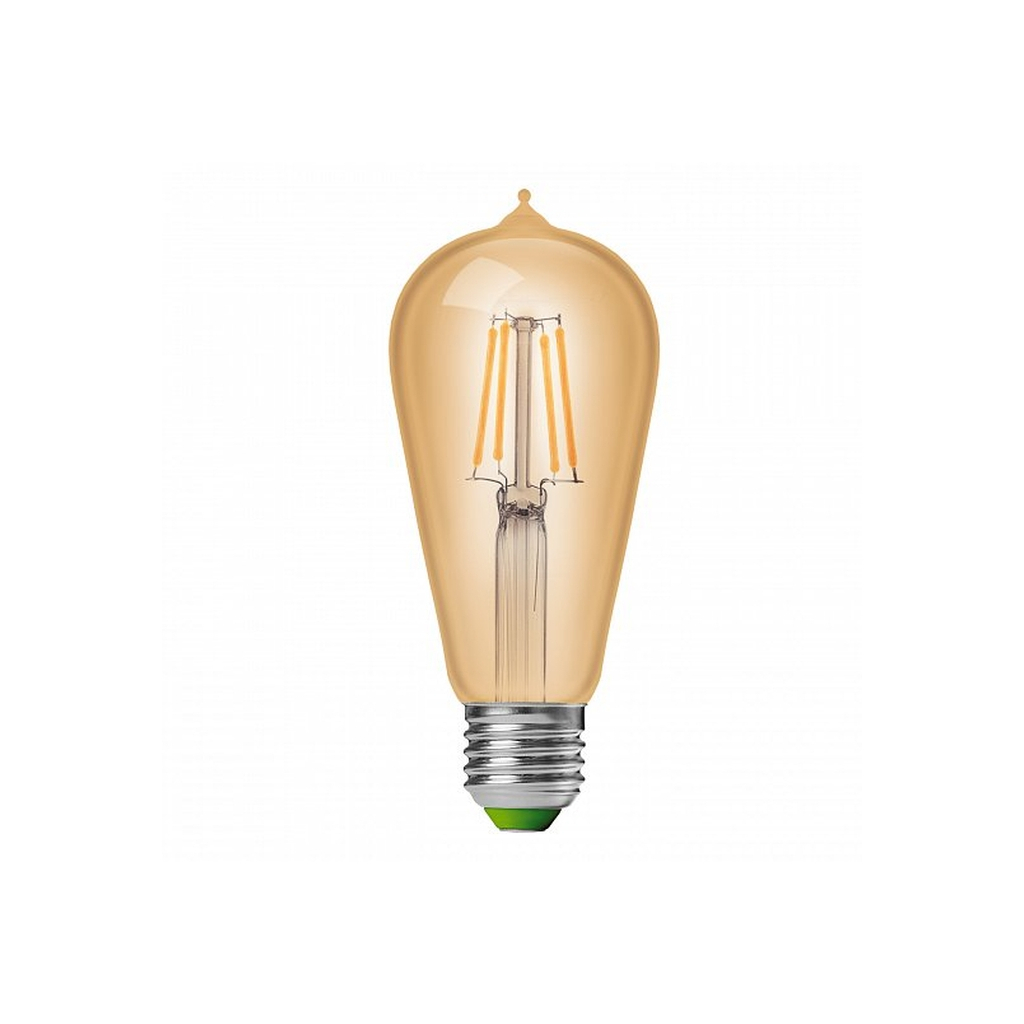 Лампочка Eurolamp ST64 7W E27 4000K (MLP-LED-ST64-07274(Amber))