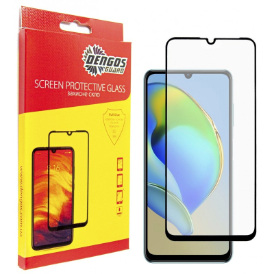 Скло захисне Dengos Full Glue ZTE Blade V40 Vita (black) (TGFG-285)