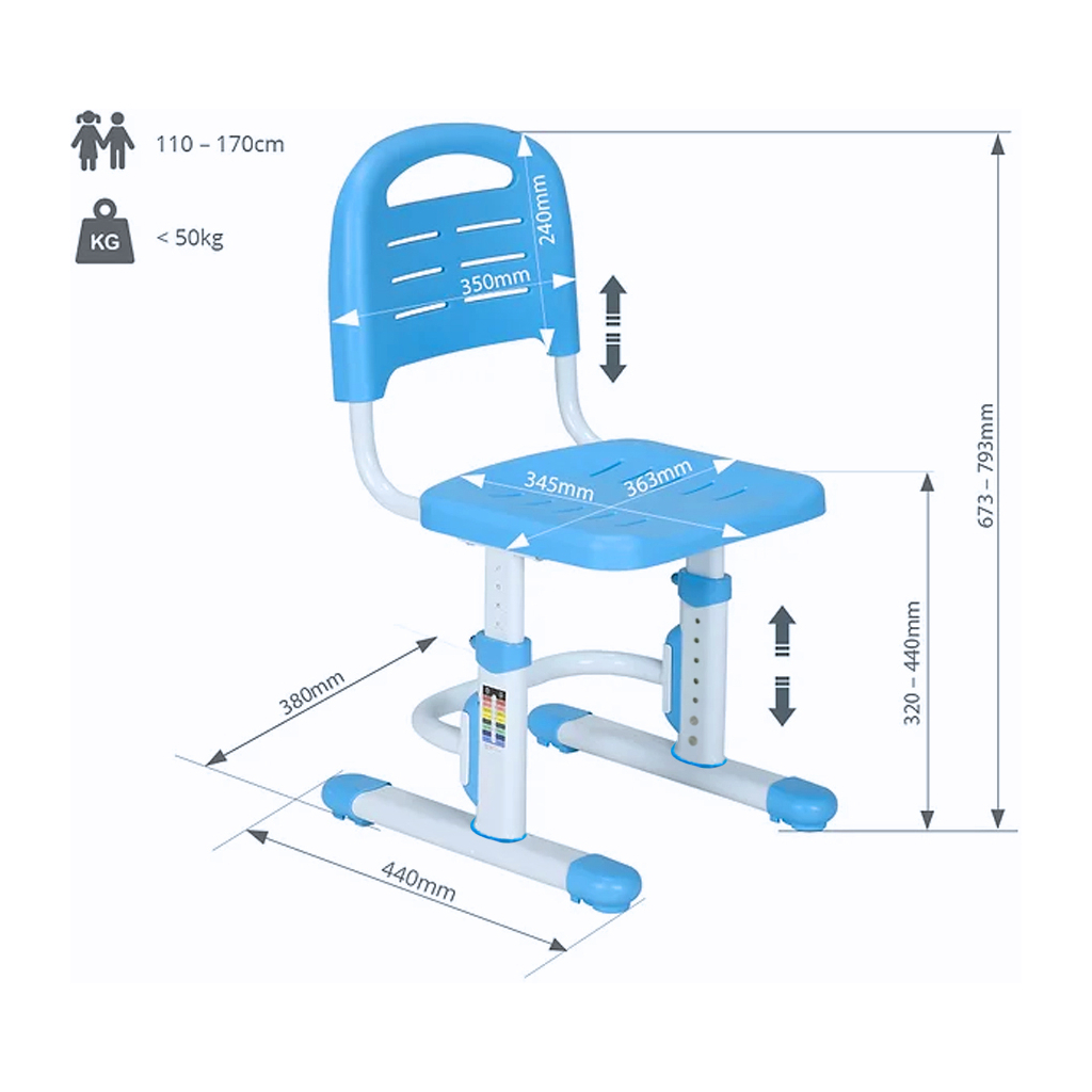 Шкільний стілець FunDesk SST3LS Blue