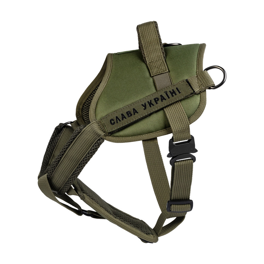 Шлея для собак WAUDOG PRO металевий фастекс L В 70-100 см хакі (689331)