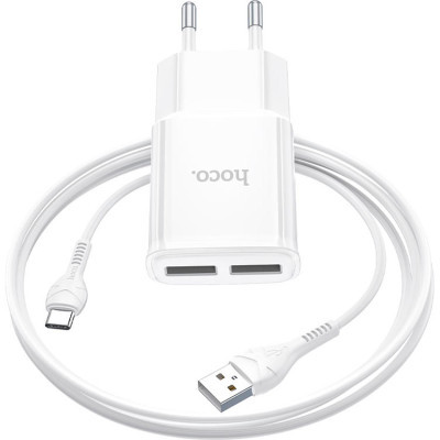 Зарядний пристрій HOCO C88A White (6931474749550)