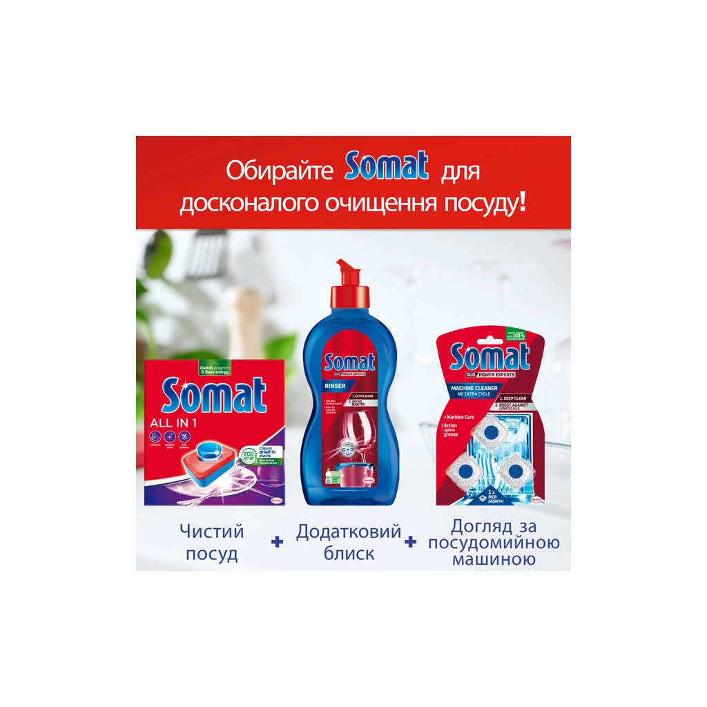 Таблетки для посудомийних машин Somat All in 1 Extra 24 шт. (9000101809466)