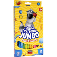 Colored pencils Schoolboy Jumbo Rainbow With sharpener 12 colors (312118002-UA)