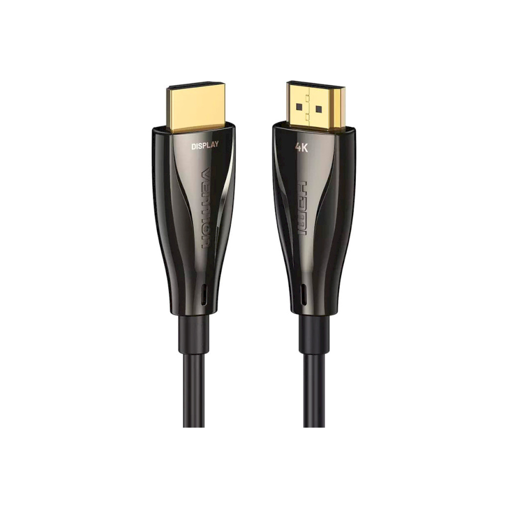 Кабель мультимедійний HDMI M to HDMI M 30.0m V2.0 Optical 4K 60Hz 18Gbps Dolby 7.1 PVC black Vention (ALABT)