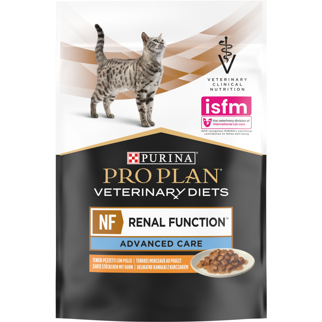 Вологий корм для кішок Purina Pro Plan Veterinary Diets NF Renal Function Advanced Care При патології нирок З куркою 10 x 85 г (7613287873644)