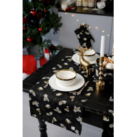 Table runner Provence Caps on black 40x140 cm (036444)