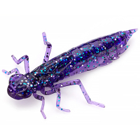Fishing silicone FishUP Dragonfly 0.75" 060 - Dark Violet/Peacock&Silver (12pcs/pack) (1864.04.74)