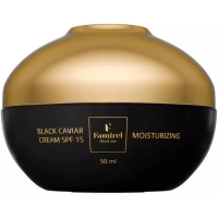 Face cream Famirel Black Caviar Moisturizing Cream SPF 15 Moisturizing with black caviar extract 50 ml (7290114086387)