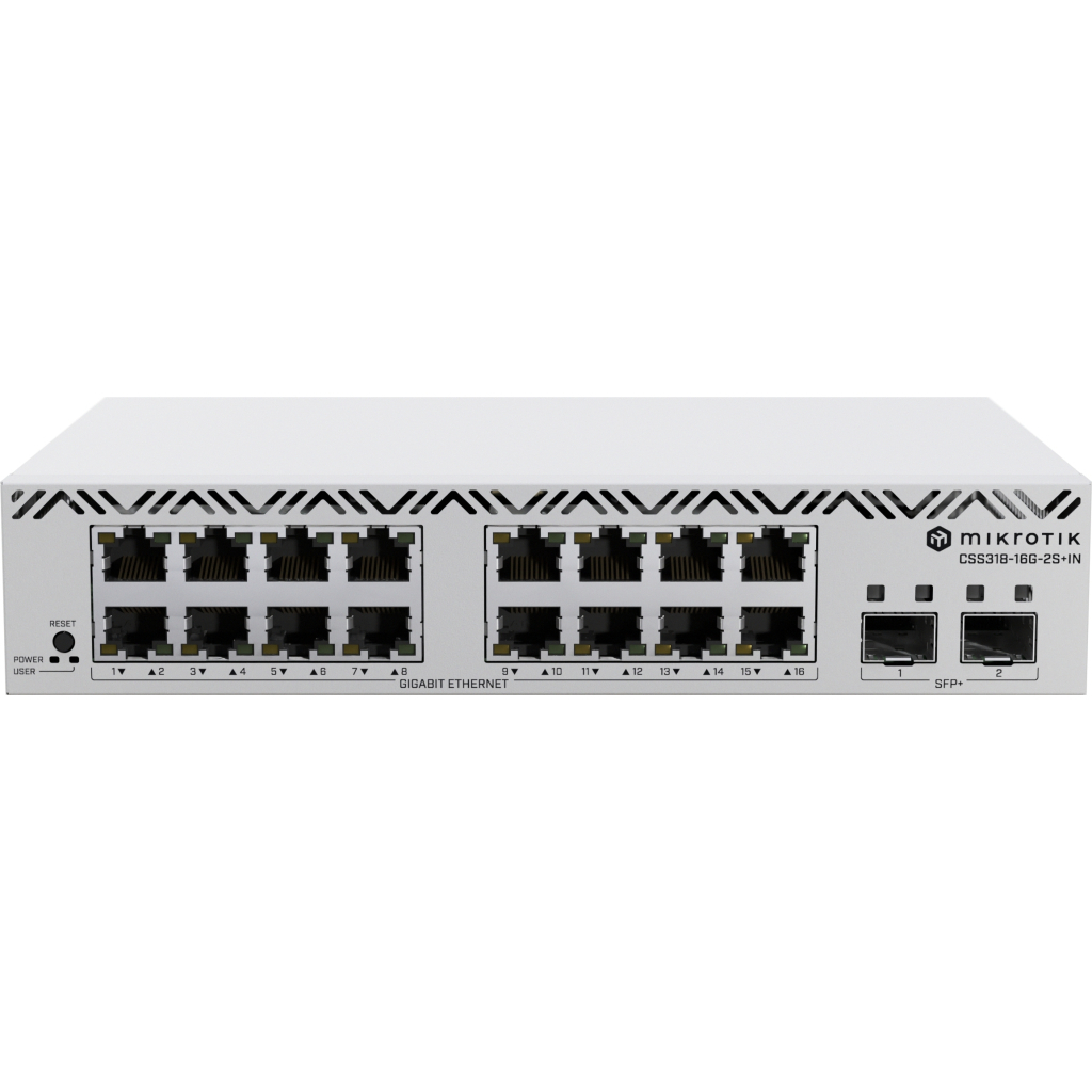 Комутатор мережевий Mikrotik CSS318-16G-2S+IN