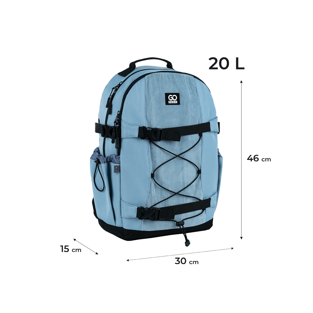 Рюкзак шкільний GoPack Education Teens 186 блакитний (GO25-186L-2)