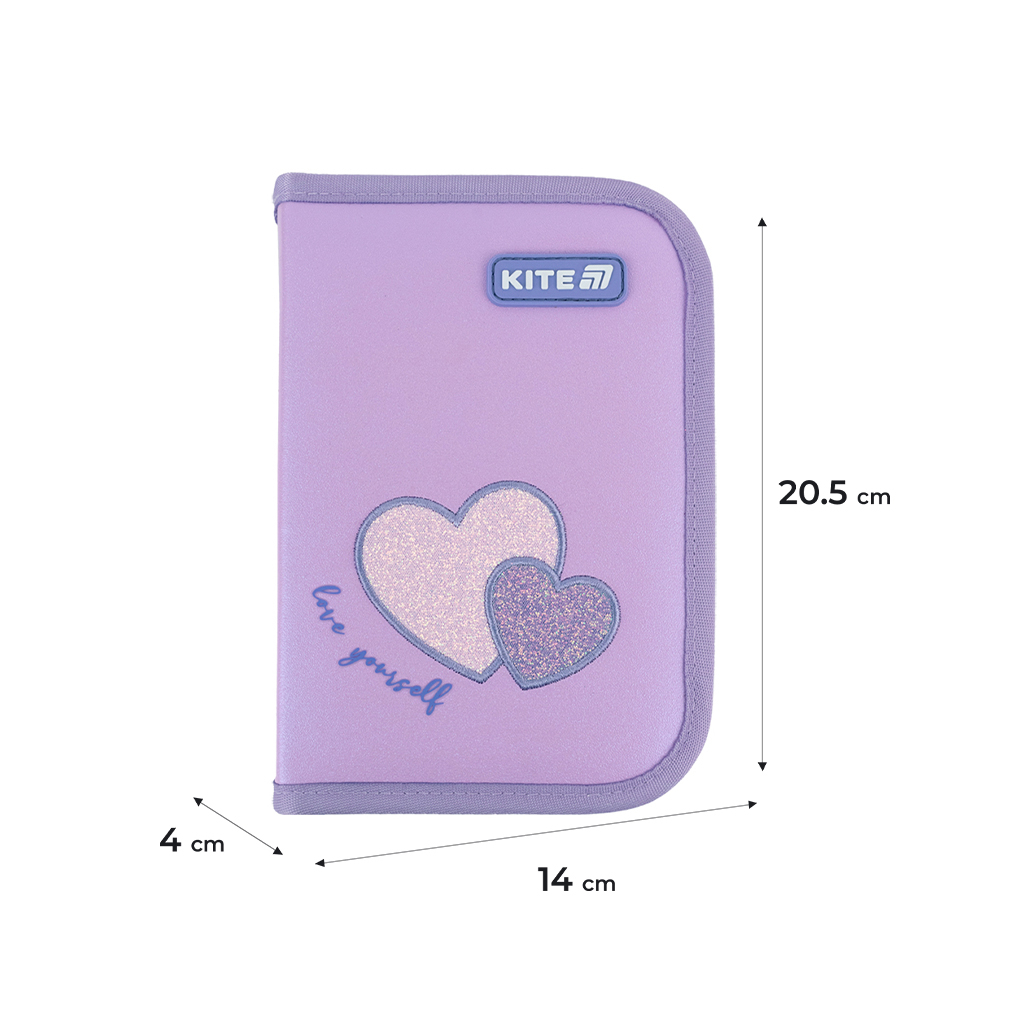 Пенал Kite 621 Sweetheart, 1 відділення, 1 відворот (K25-621-1)