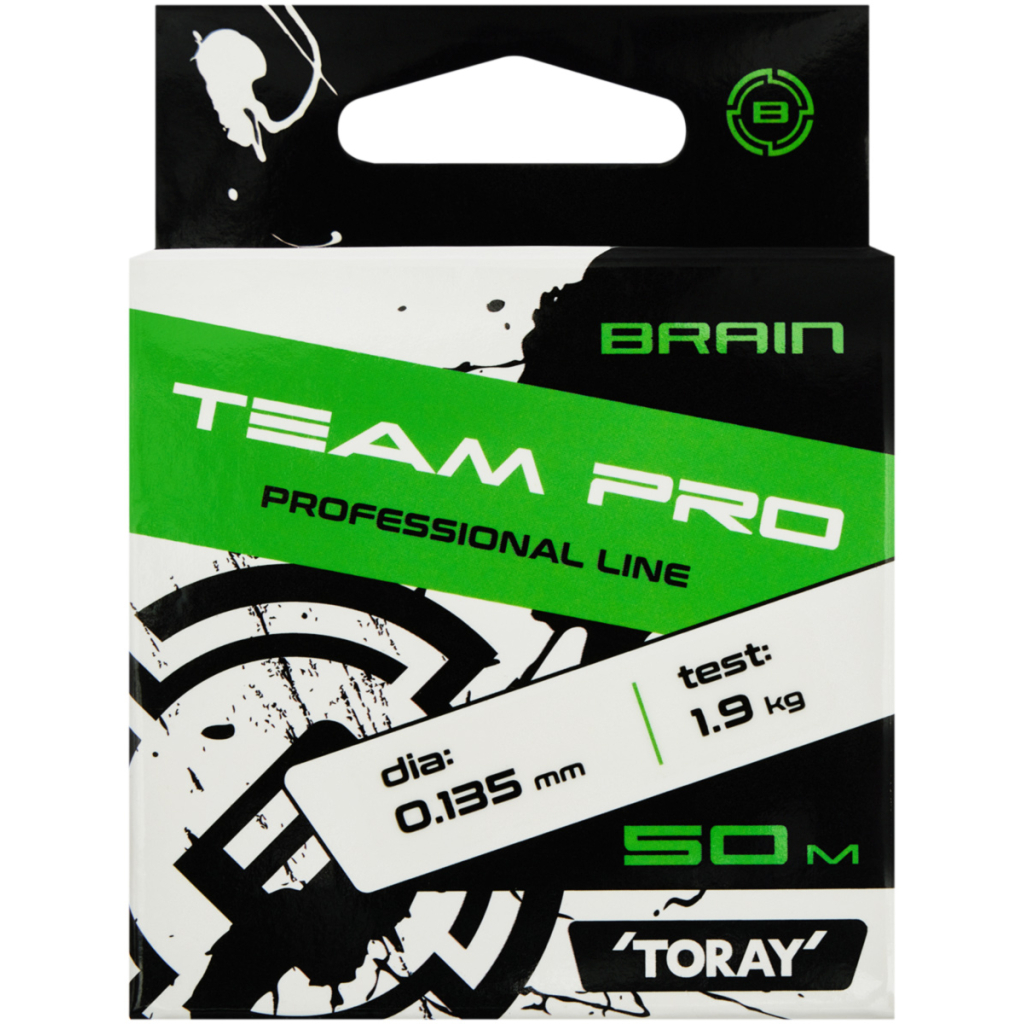 Волосінь Brain Team Pro 50m (clear) 0.135mm 1.9kg (1858.26.84)