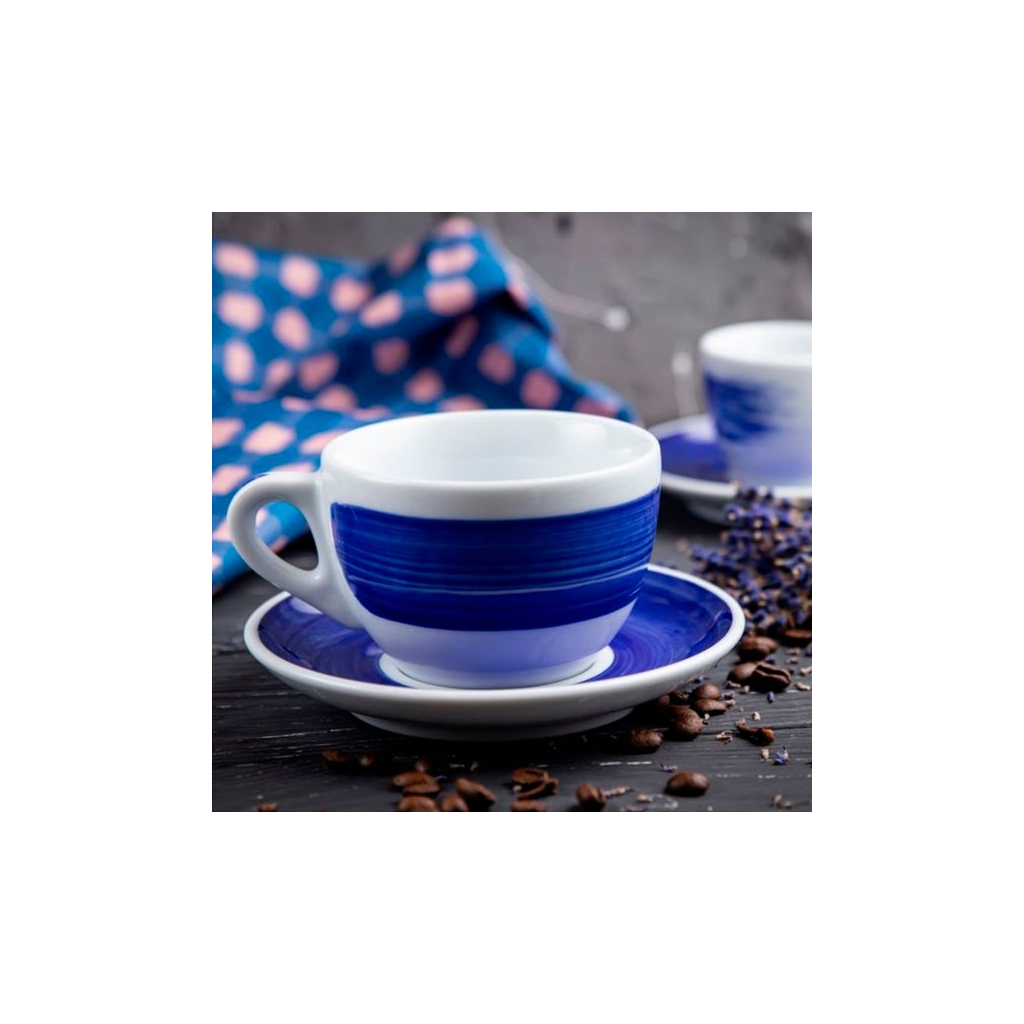 Блюдце Ancap серія Verona Millecolori 14,5 см Blue для серій "Verona/Torino/Bari/Palermo Millecolori Hand Pai (34413)