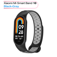 Ремінець до фітнес браслета BeCover Vents Style для Xiaomi Mi Smart Band 10 Black-Gray (713628)