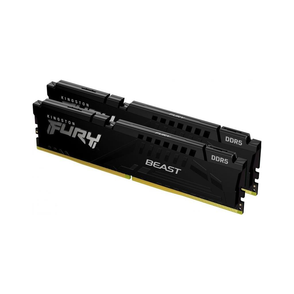 Модуль пам'яті для комп'ютера DDR5 64GB (2x32GB) 5600 MHz Fury Beast Black Kingston Fury (ex.HyperX) (KF556C36BBE2K2-64)
